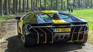 1 OF 25 Lamborghini Centenario BlackYellow  PurpleYellow Wrap  Engine Sound And Details [upl. by Ofelia]