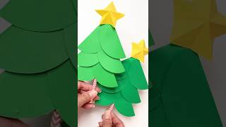 DIY Super Easy Paper Christmas Tree  How To Make a Paper Christmas Tree diy papercrafts shorts [upl. by Glynnis84]