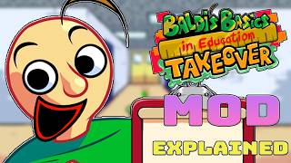 Baldis Basics In Education Takeover Mod Explained in fnf [upl. by Jerrilee667]