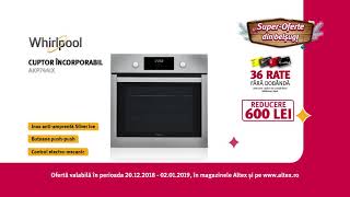 Plită WHIRLPOOL AKP 744 IX și cuptor GMA6410IX  SuperOferte din Belșug [upl. by Ecarret834]