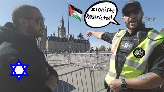 Cops Kick Out Zionists From Parliament Hill  Pro Palestine Protest Ottawa [upl. by Nnylylloh]