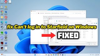 FIXED Cant log in to Starfield on Windows 1011 [upl. by Atela24]