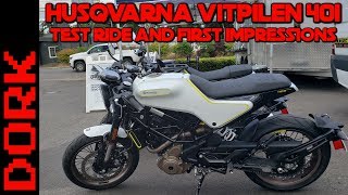 Husqvarna Vitpilen 401 Review Test Ride and First Impressions [upl. by Edmond768]