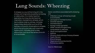 Lung Sounds Wheezing [upl. by Hsirrehc]