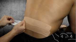 Lower Back Taping Instructions using StrengthTape Kinesiology Tape [upl. by Hollinger]