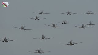 Duxford Airshow 13 Spitfire Flypast September 24th 2017  AIRSHOW WORLD [upl. by Norved]