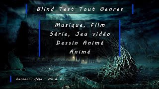 blind test tout genres 30 titres musique film série jeu vidéodessin animé animé [upl. by Ralyks]