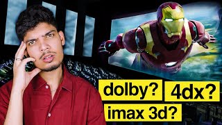 IMAX  Dolby Cinema  4DX  ScreenX  Explained In 3 Minutes  हिन्दी [upl. by Hoxie]