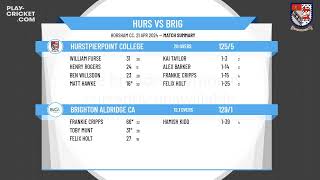 ECB Friendly  Hurstpierpoint College v Brighton Aldridge CA [upl. by Rolph953]