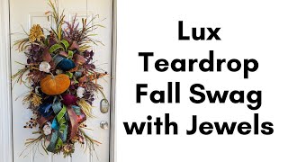 DIY Fall Teardrop Door Swag  2024 Autumn Glam [upl. by Emmaline789]