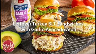 Leftover Turkey BLT Sandwiches Recipe [upl. by Aunson]