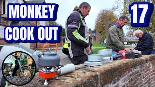 HONDA MONKEY COOK OUT 17  Motorbikes and food at the canal side LYMM [upl. by Nyllaf514]