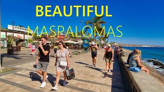 Maspalomas GRAN CANARIA Spain 2024 🇪🇸 🔴 NEW Walking Tour in Canary Islands 4K UHD [upl. by Niggem]