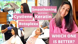 Cystiene vs Botox vs Keratin  Hair BOTOPLEXX  Honest review on hair straightening treatments [upl. by Anahahs]