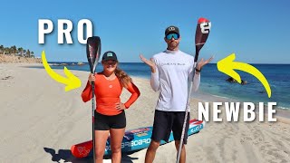 A 3x SUP WORLD CHAMPION teaches me how to downwind paddle [upl. by Beghtol]