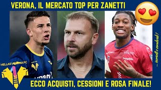 💥 VERONA ecco il CALCIOMERCATO TOP e BENDIANO per ZANETTI ACQUISTI e ROSA via NOSLIN e [upl. by Anned]