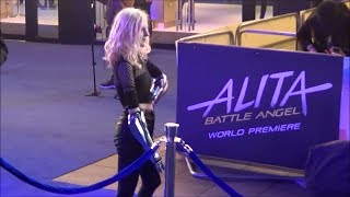 Tilly Lockey Bionic Girl w 2 Prosthetic Robotic Arms  Alita Battle Angel premiere London 31119 [upl. by Alilahk]