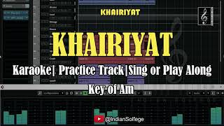 Khairiyat Karaoke MusicChhichhorePractice TrackSing or Play AlongSSRArijit SinghIndian Solfege [upl. by Labaw]