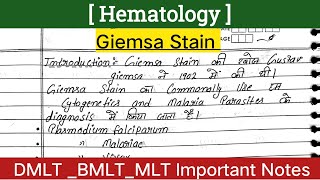 Giemsa Stain In Hindi  Giemsa Stain Procedure  Giemsa Stain Preparation [upl. by Loretta]