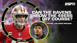 Can the Ravens throw the 49ers and Brock Purdy OFF COURSE 🤔  NFL Live [upl. by Neelyaj]