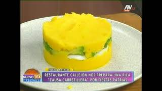 RESTAURANTE CALLEJÓN NOS PREPARA UNA RICA CAUSA CARRETILLERA POR FIESTAS PATRIAS [upl. by Anilatac266]