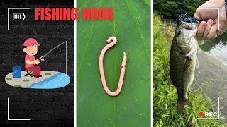 Worm Hooks for Bass Fishing Hooks Fishing Hooks Freshwater Eagle Claw Fishing Hooks Bass [upl. by Reinold]