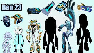 Ben 23  Echo echo all forms with different omnitrix  Ben 10 coloring [upl. by Ariec245]