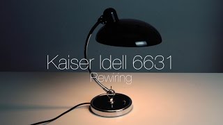 Kaiser Idell 6631 Luxus desk lamp rewiring [upl. by Dotson100]