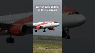 Easy jet a319 on final at brs music aviation swiss001landings [upl. by Gnoc]