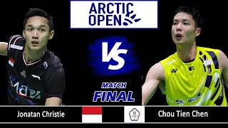 Jonatan Christie vs Chou Tien Chen  Arctic Open 2024 Badminton  F [upl. by Trish]