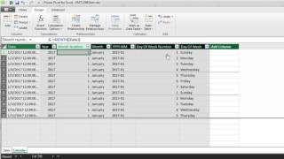 Excel Magic Trick 1299 Automatic Calendar Table in Data Model New in Excel 2016 [upl. by Leen18]