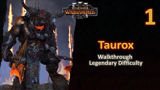 1 Taurox the Brass Bull  Campaign Start WAR vs Dark Elves Clar Karond  Legendary  No Comment [upl. by Mazlack]