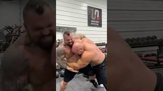 Eddie Hall and Brian Shaw Get into it [upl. by Dniren573]