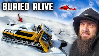 Insane Recovery Avalanche Buries Two Men Alive in Snowcat [upl. by Spillar]