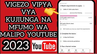 JINSI YA KULIPWA NA YOUTUBE 2023 Monetizionjinsiyakulipwayoutube2023 [upl. by Culbert]