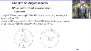 Cours de mathématiques niveau 3e Chapitre 12 Angles Inscrits [upl. by Ocnarf]