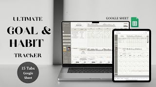 💫Ultimate Goal and Habit Tracker Spreadsheet for Google Sheets Guides ampHabitSpreadsheet [upl. by Gabbi26]