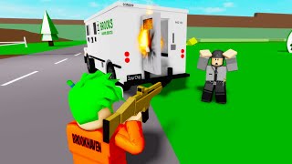 ROBBING ARMORED TRUCK IN BROOKHAVEN RP [upl. by Annyahs]