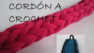 Cordón a Crochet  Ganchillo TRAPILLO u OTRO MATERIAL  Paso a paso 😲 [upl. by Weinrich]