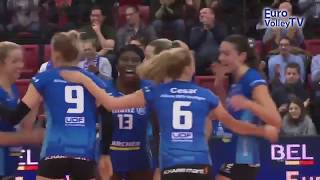 BEZIERS Libero passed at the second attempt by STUTTGART in CLVolleyW [upl. by Gertruda]