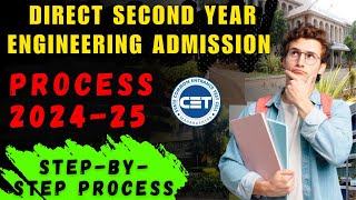 Direct Second Year Engineering Admission Process 202425 Explained  DSE Admission process 202425 [upl. by Yednarb27]