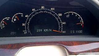 S600 0180 mph 290 kmh Mercedes W220 V12 biturbo acceleration [upl. by Dloraj553]