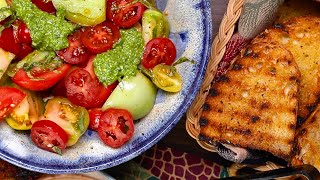 Homemade Pesto and Marinated Tomatoes Recipe Shorts  Chef Matthew Francis [upl. by Inek]