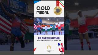 Leaped straight to gold Praveen Kumar 208m Jump In Paris Paralympics 2024 paralympics2024 shorts [upl. by Twyla]