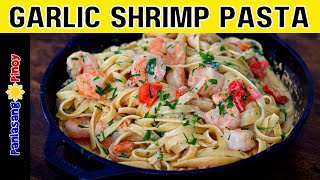 Garlic Shrimp Pasta Recipe [upl. by Ettenna529]