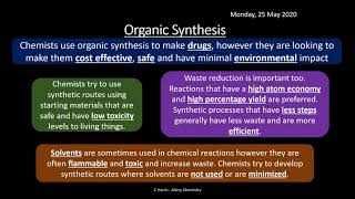 AQA 314 315 amp 316 Organic Synthesis NMR and Chromatography REVISION [upl. by Ylekalb]