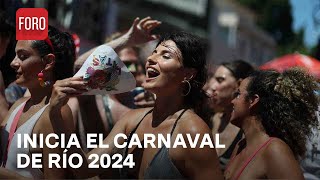 Así inició el carnaval de Río de Janeiro 2024  Las Noticias [upl. by Yarehs]