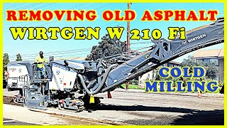 USA  WALNUT AVE ROAD CONSTRUCTION  COLD MILLING WIRTGEN W210 Fi PART 2 MasterWorkers [upl. by Piggy]