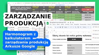 Planowanie produkcji w arkuszach Google  Formularze grafik i automatyzacja [upl. by Rumilly374]