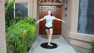 How to spot practice pirouettes and fouettés with a portable dance floor [upl. by Hteazile]